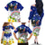 Custom Northern Mariana Islands Commonwealth Covenant Day Family Matching Off Shoulder Long Sleeve Dress and Hawaiian Shirt Plumeria Flower Splash Style LT03 - Polynesian Pride