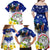 Custom Northern Mariana Islands Commonwealth Covenant Day Family Matching Off Shoulder Maxi Dress and Hawaiian Shirt Plumeria Flower Splash Style LT03 - Polynesian Pride