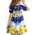 Custom Northern Mariana Islands Commonwealth Covenant Day Family Matching Short Sleeve Bodycon Dress and Hawaiian Shirt Plumeria Flower Splash Style LT03 - Polynesian Pride