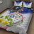 Custom Northern Mariana Islands Commonwealth Covenant Day Quilt Bed Set Plumeria Flower Splash Style LT03 - Polynesian Pride