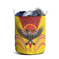 American Samoa Fautasi Race Laundry Basket Pago Pago-Aeto Samoan Tattoo and Eagle LT03 - Polynesian Pride