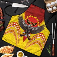 American Samoa Fautasi Race Apron Pago Pago-Aeto Samoan Tattoo and Eagle LT03 Yellow - Polynesian Pride