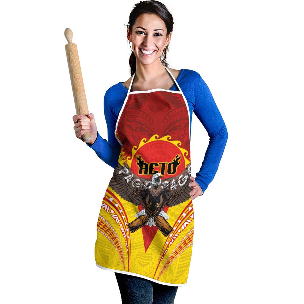 American Samoa Fautasi Race Apron Pago Pago-Aeto Samoan Tattoo and Eagle LT03 - Polynesian Pride