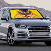 American Samoa Fautasi Race Auto Sun Shade Pago Pago-Aeto Samoan Tattoo and Eagle LT03 - Polynesian Pride