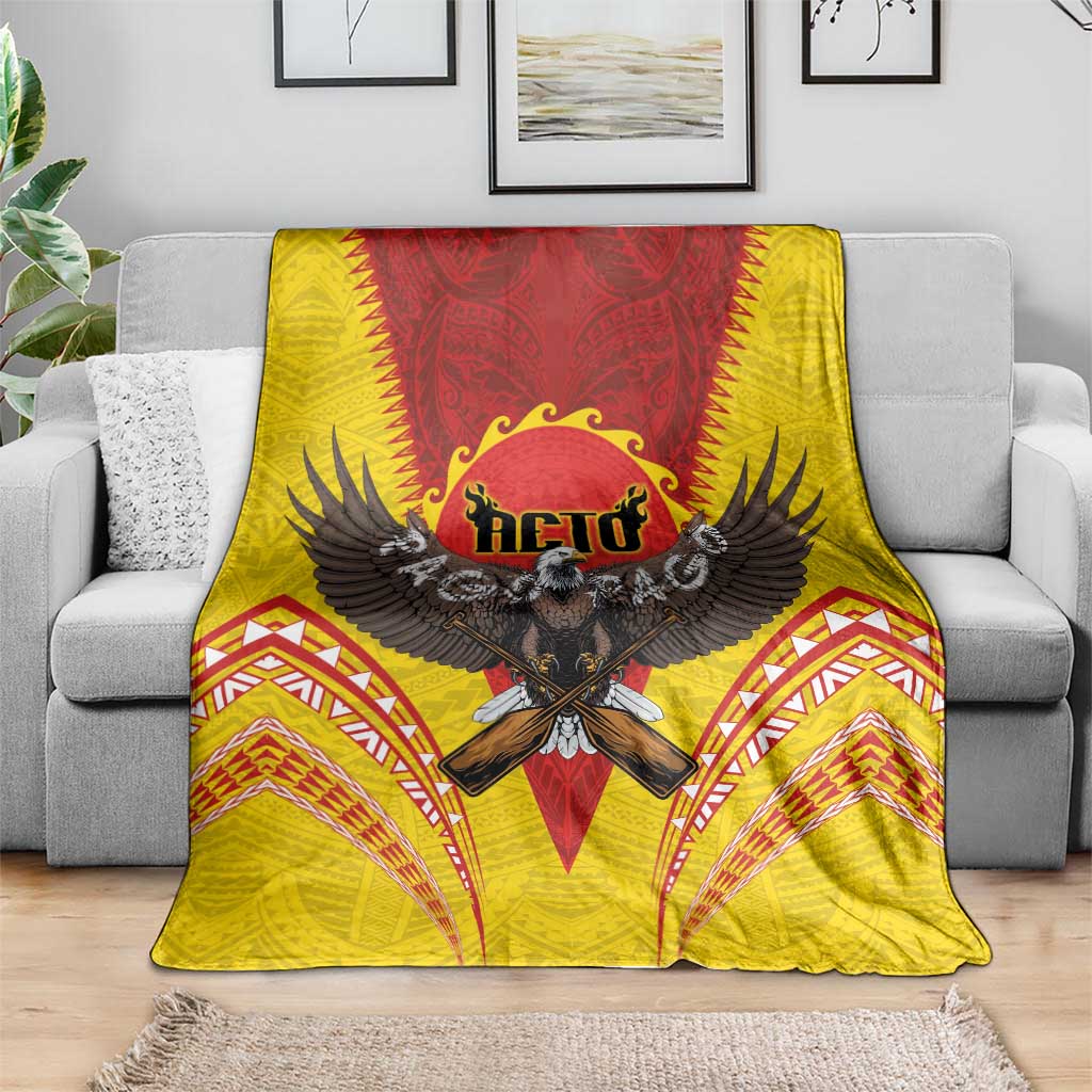 American Samoa Fautasi Race Blanket Pago Pago-Aeto Samoan Tattoo and Eagle LT03 - Polynesian Pride