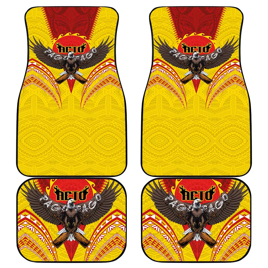 American Samoa Fautasi Race Car Mats Pago Pago-Aeto Samoan Tattoo and Eagle LT03 - Polynesian Pride