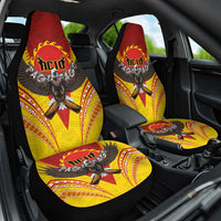 American Samoa Fautasi Race Car Seat Cover Pago Pago-Aeto Samoan Tattoo and Eagle LT03 One Size Yellow - Polynesian Pride