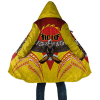 American Samoa Fautasi Race Cloak Pago Pago-Aeto Samoan Tattoo and Eagle LT03 Unisex Yellow - Polynesian Pride