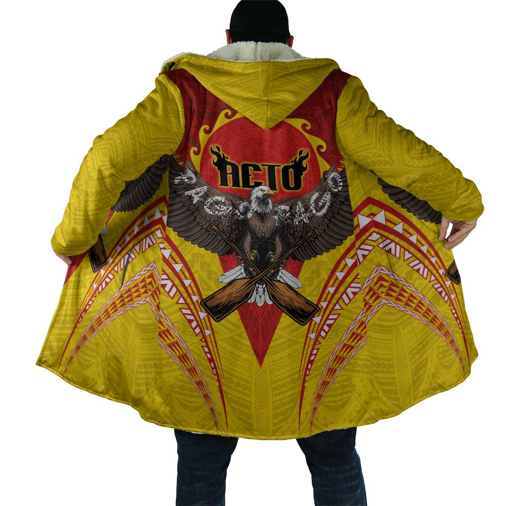 American Samoa Fautasi Race Cloak Pago Pago-Aeto Samoan Tattoo and Eagle LT03 - Polynesian Pride