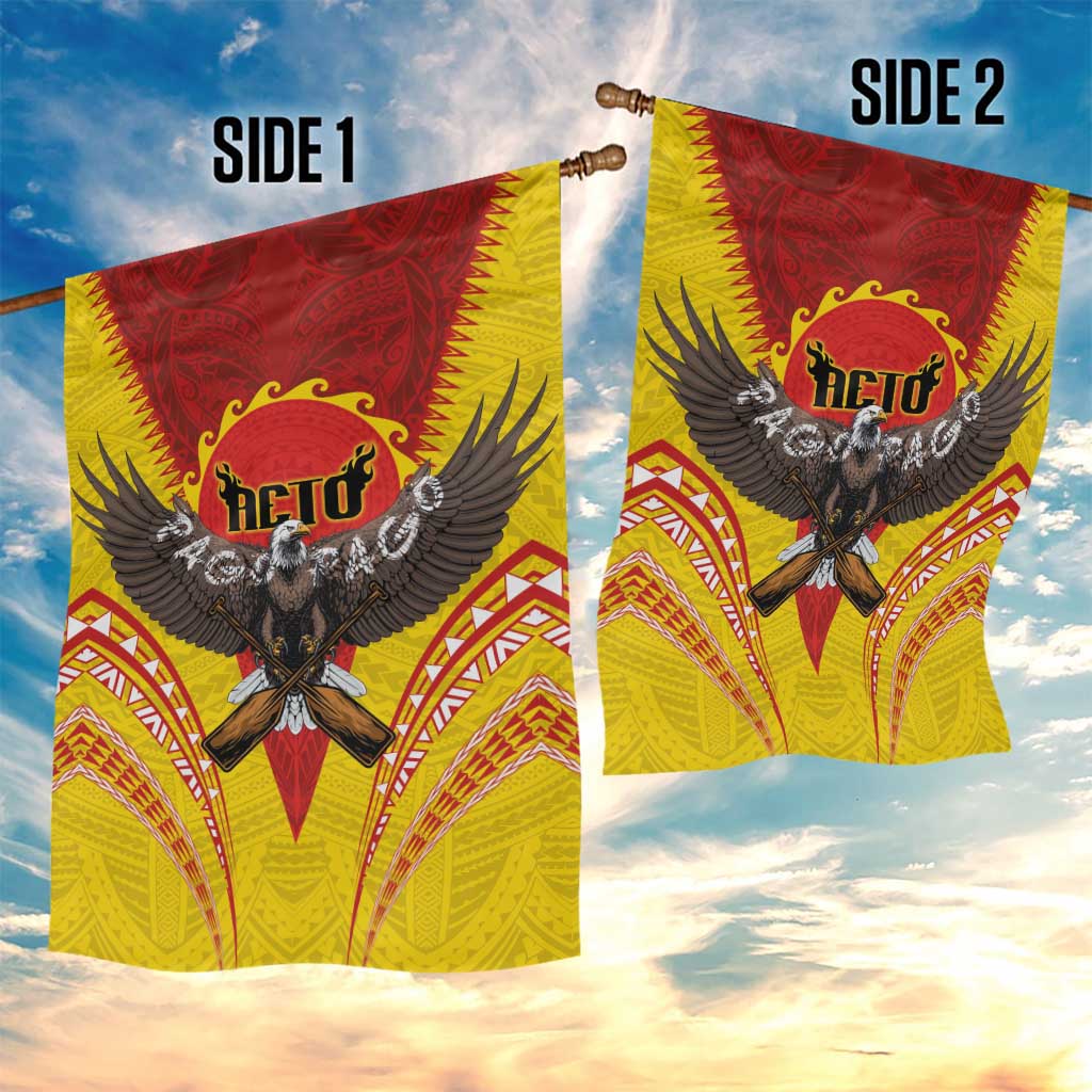American Samoa Fautasi Race Garden Flag Pago Pago-Aeto Samoan Tattoo and Eagle LT03 - Polynesian Pride