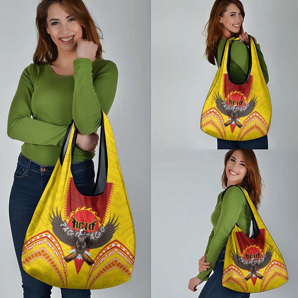 American Samoa Fautasi Race Grocery Bag Pago Pago-Aeto Samoan Tattoo and Eagle LT03 - Polynesian Pride