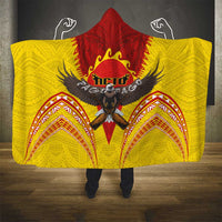 American Samoa Fautasi Race Hooded Blanket Pago Pago-Aeto Samoan Tattoo and Eagle LT03 - Polynesian Pride