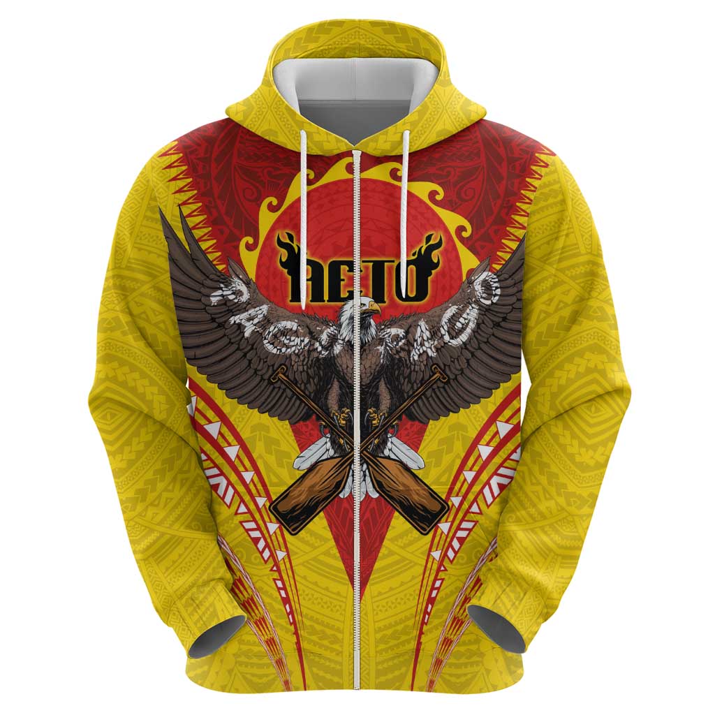 American Samoa Fautasi Race Hoodie Pago Pago-Aeto Samoan Tattoo and Eagle LT03 - Polynesian Pride