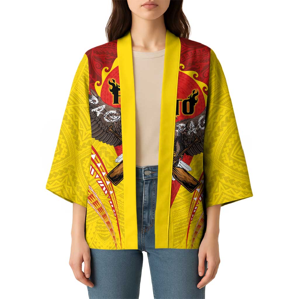 American Samoa Fautasi Race Kimono Pago Pago-Aeto Samoan Tattoo and Eagle LT03 - Polynesian Pride