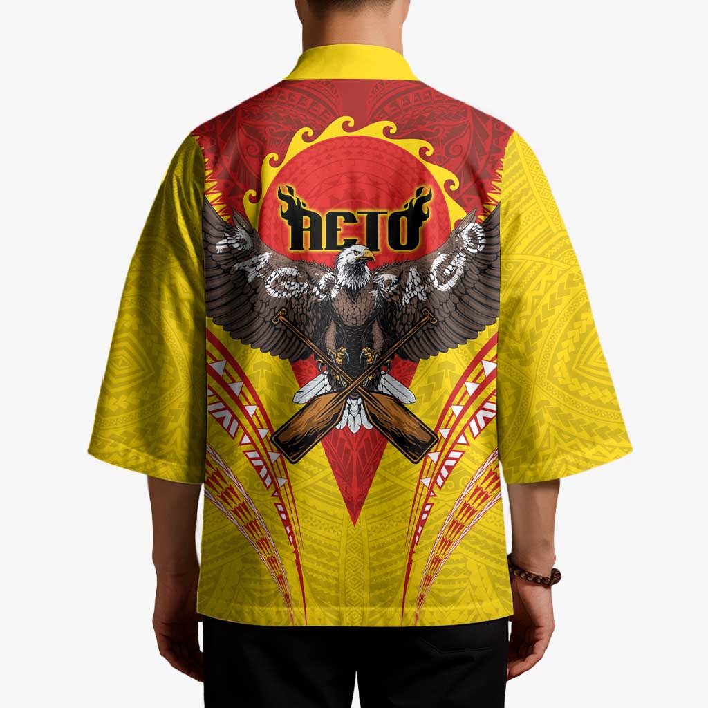 American Samoa Fautasi Race Kimono Pago Pago-Aeto Samoan Tattoo and Eagle LT03 - Polynesian Pride