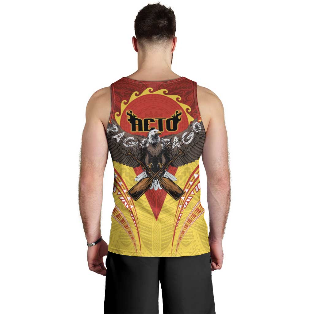 American Samoa Fautasi Race Men Tank Top Pago Pago-Aeto Samoan Tattoo and Eagle LT03 - Polynesian Pride