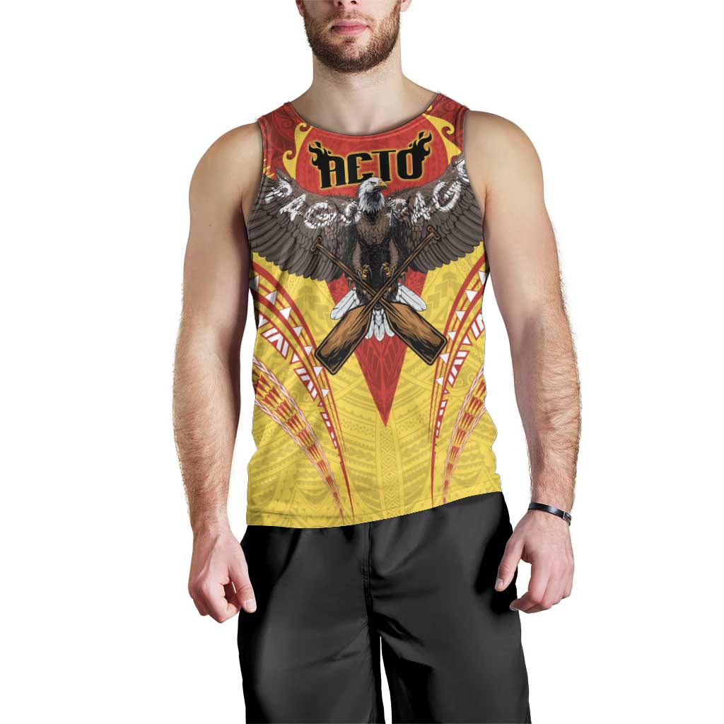 American Samoa Fautasi Race Men Tank Top Pago Pago-Aeto Samoan Tattoo and Eagle LT03 - Polynesian Pride