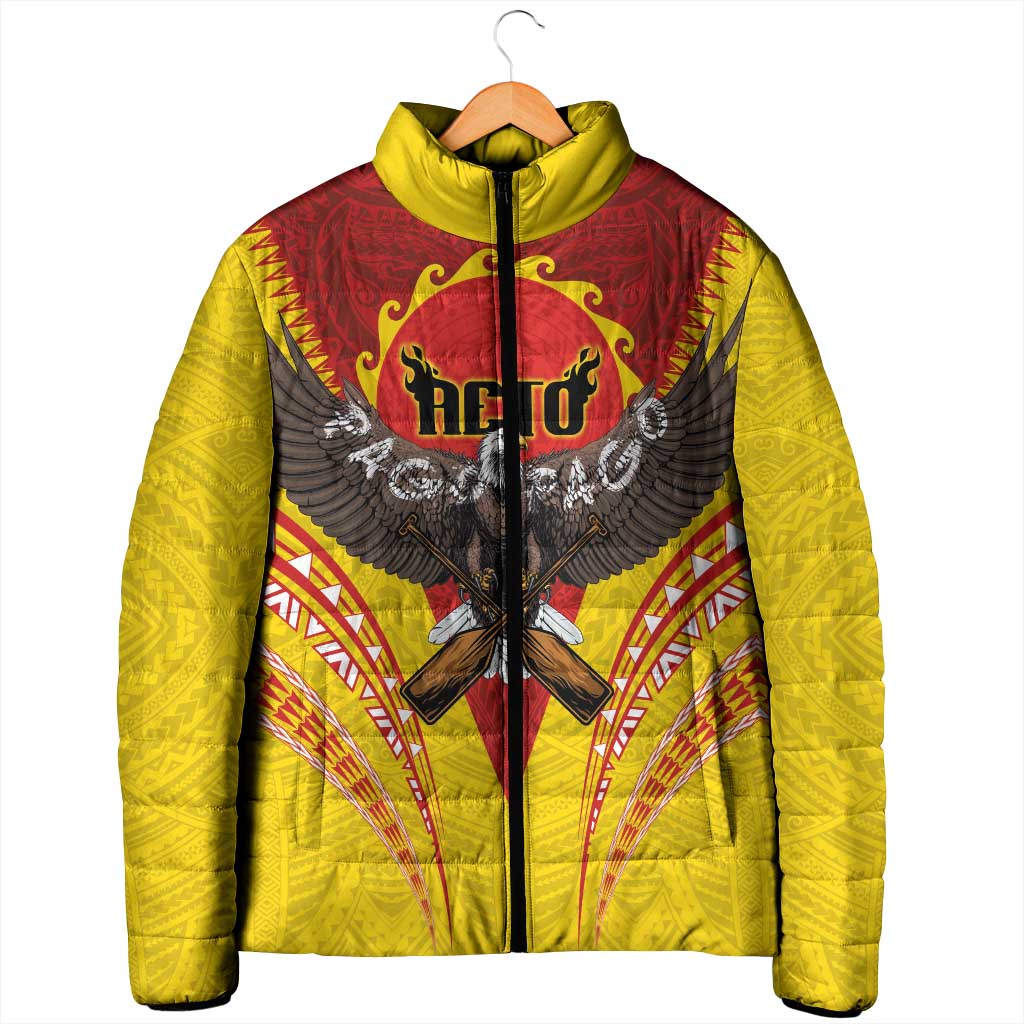 American Samoa Fautasi Race Padded Jacket Pago Pago-Aeto Samoan Tattoo and Eagle LT03 - Polynesian Pride
