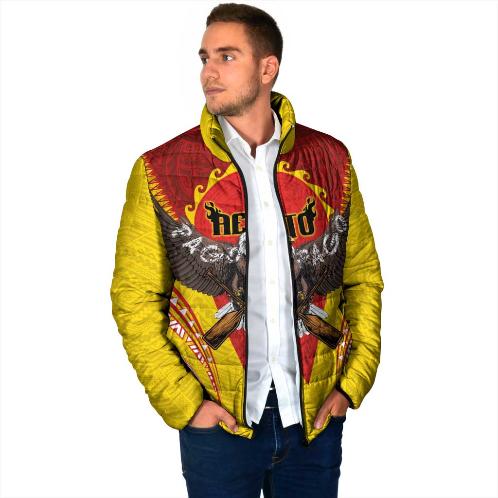American Samoa Fautasi Race Padded Jacket Pago Pago-Aeto Samoan Tattoo and Eagle LT03 - Polynesian Pride