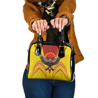 American Samoa Fautasi Race Shoulder Handbag Pago Pago-Aeto Samoan Tattoo and Eagle LT03 One Size Yellow - Polynesian Pride