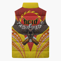 American Samoa Fautasi Race Sleeveless Puffer Jacket Pago Pago-Aeto Samoan Tattoo and Eagle LT03 - Polynesian Pride