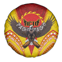 American Samoa Fautasi Race Spare Tire Cover Pago Pago-Aeto Samoan Tattoo and Eagle