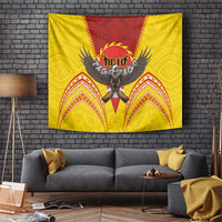 American Samoa Fautasi Race Tapestry Pago Pago-Aeto Samoan Tattoo and Eagle LT03 Yellow - Polynesian Pride