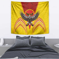 American Samoa Fautasi Race Tapestry Pago Pago-Aeto Samoan Tattoo and Eagle LT03 - Polynesian Pride