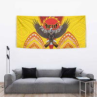 American Samoa Fautasi Race Tapestry Pago Pago-Aeto Samoan Tattoo and Eagle LT03 - Polynesian Pride