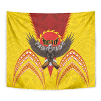 American Samoa Fautasi Race Tapestry Pago Pago-Aeto Samoan Tattoo and Eagle LT03 - Polynesian Pride