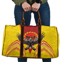 American Samoa Fautasi Race Travel Bag Pago Pago-Aeto Samoan Tattoo and Eagle LT03 Yellow - Polynesian Pride