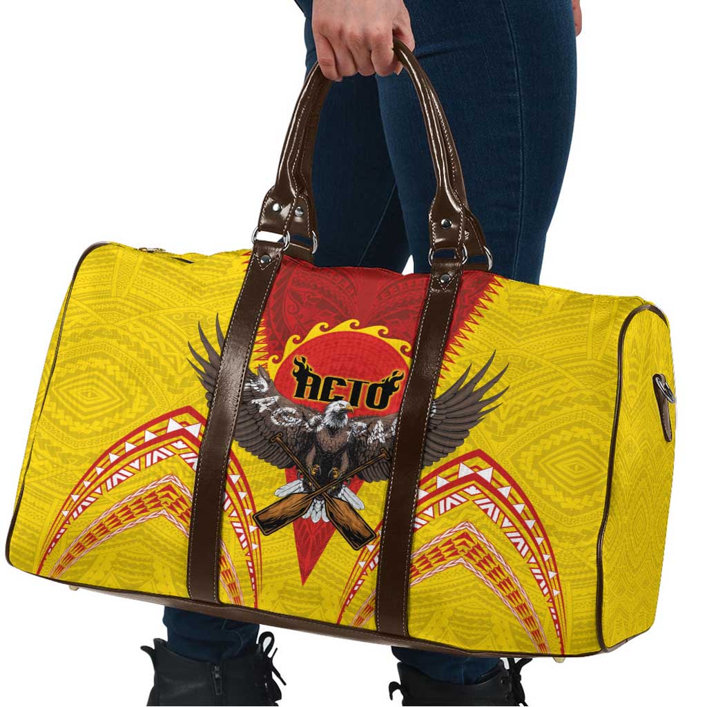 American Samoa Fautasi Race Travel Bag Pago Pago-Aeto Samoan Tattoo and Eagle LT03 - Polynesian Pride