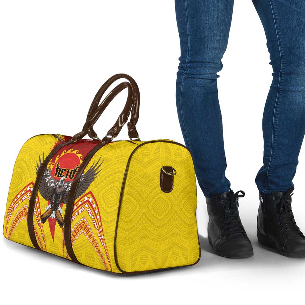 American Samoa Fautasi Race Travel Bag Pago Pago-Aeto Samoan Tattoo and Eagle LT03 - Polynesian Pride