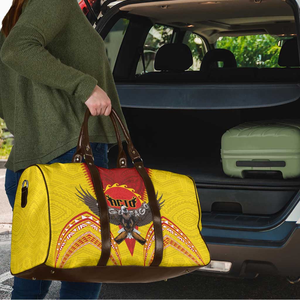 American Samoa Fautasi Race Travel Bag Pago Pago-Aeto Samoan Tattoo and Eagle LT03 - Polynesian Pride