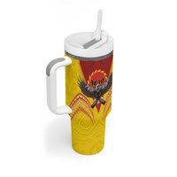 American Samoa Fautasi Race Tumbler With Handle Pago Pago-Aeto Samoan Tattoo and Eagle LT03 - Polynesian Pride