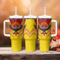 American Samoa Fautasi Race Tumbler With Handle Pago Pago-Aeto Samoan Tattoo and Eagle LT03 - Polynesian Pride