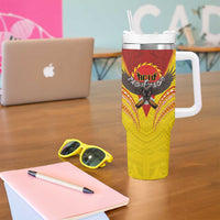 American Samoa Fautasi Race Tumbler With Handle Pago Pago-Aeto Samoan Tattoo and Eagle LT03 - Polynesian Pride