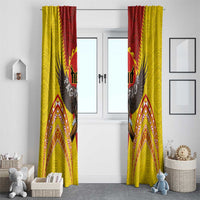 American Samoa Fautasi Race Window Curtain Pago Pago-Aeto Samoan Tattoo and Eagle LT03 - Polynesian Pride