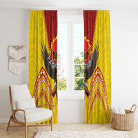 American Samoa Fautasi Race Window Curtain Pago Pago-Aeto Samoan Tattoo and Eagle LT03 - Polynesian Pride