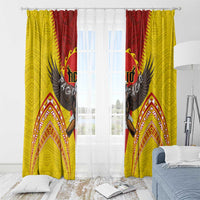 American Samoa Fautasi Race Window Curtain Pago Pago-Aeto Samoan Tattoo and Eagle LT03 - Polynesian Pride