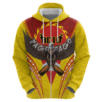 American Samoa Fautasi Race Zip Hoodie Pago Pago-Aeto Samoan Tattoo and Eagle LT03 - Polynesian Pride