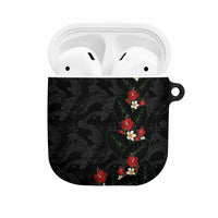 Hawaiian Taro Leaves-Hibiscus and Plumeria AirPods Case Floral Tribal Tattoo Motif