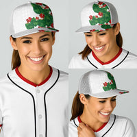 Hawaiian Taro Leaves-Hibiscus and Plumeria Baseball Net Cap Polynesian Art-Kakau Tattoo White LT03 - Polynesian Pride