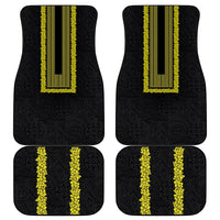 Philippines Polynesian Jasmine Pattern Car Mats With Barong Tagalog Black Style