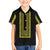 Philippines Polynesian Jasmine Pattern Family Matching Tank Maxi Dress and Hawaiian Shirt With Barong Tagalog Black Style