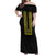 Philippines Polynesian Jasmine Pattern Off Shoulder Maxi Dress With Barong Tagalog Black Style