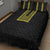 Philippines Polynesian Jasmine Pattern Quilt Bed Set With Barong Tagalog Black Style