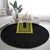 Philippines Polynesian Jasmine Pattern Round Carpet With Barong Tagalog Black Style