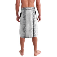 Philippines Polynesian Jasmine Pattern Lavalava With Barong Tagalog White Style
