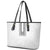 Philippines Polynesian Jasmine Pattern Leather Tote Bag With Barong Tagalog White Style